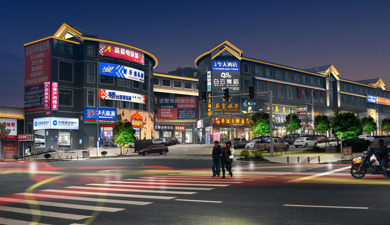 岳陽(yáng)市平江縣汨羅江沿江風(fēng)光帶夜景亮化